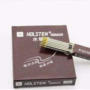 Holsten 독일 금속 파이프 실버 리필 펜 가죽 마킹