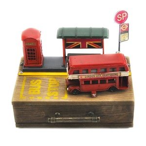 Muebles artesanales de Metal rústico hechos a mano con cabina de teléfono de autobús de <span class=keywords><strong>Londres</strong></span>, organizador de <span class=keywords><strong>Bar</strong></span>, cajones, suministros artesanales, caja de almacenamiento, gabinete - Product Image 1