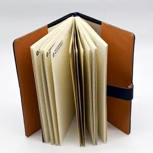 PU leather cover with cards porket diary with clasp / Bank notebook printing supplier Delicate cover at a great price!