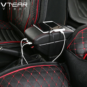 Vtear-reposabrazos x-line para <span class=keywords><strong>KIA</strong></span> <span class=keywords><strong>Rio</strong></span> 4, 2017, carga USB, aumento de doble capa, almacenamiento de contenido de tienda central, caja de accesorios - Product Image 3