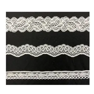 Wholesale African Bridal Vintage White Sewing Guipure Elastic Lace Trim For Lingerie