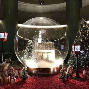 Outdoor Customized Color Inflatable Christmas <strong>Snowball</strong> 3m Diameter PVC Oxford with Air Blower for Events Snow Globe Display - Product Image 4