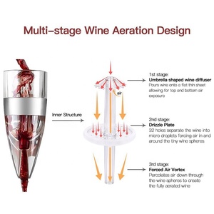 <strong>Wine</strong> Aerator <strong>Decanter</strong> Pourer Spout <strong>Set</strong> With Filters for Purifier Stand Travel Bag Diffuser Air Aerating Strainer for Red - Product Image 2