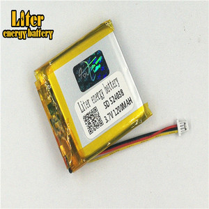 Plug 1,0-3 P 3,7 V 524038 rechargeable 1200 mah lipo battery solar Battery free li-ion battery Battery lithium polymer battery with PCM - Product Image 3