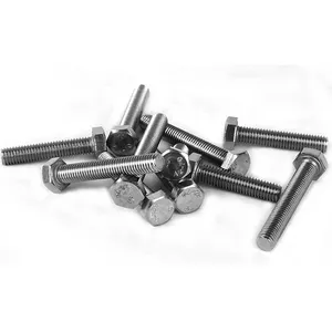 Astm a307/iso 4017 stainless steel outer hex bolt a4-80 hex head single head bolt m3 m7 9mm hex head bolt