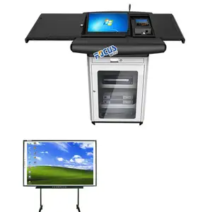 Podium intelligent S700 /OEM église chaire en bois, style moderne avec 21.5 "moniteur LCD interactif lutrin