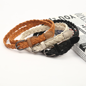 Ceintures fines pour femmes, mode en gros, boucle à ardillon de 0,86 pouces, ceintures décontractées, ceintures tressées en <span class=keywords><strong>corde</strong></span>, ceintures fines pour robe - Product Image 1