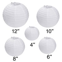 Lanterne en papier ronde blanche de décoration chinoise pour la maison
