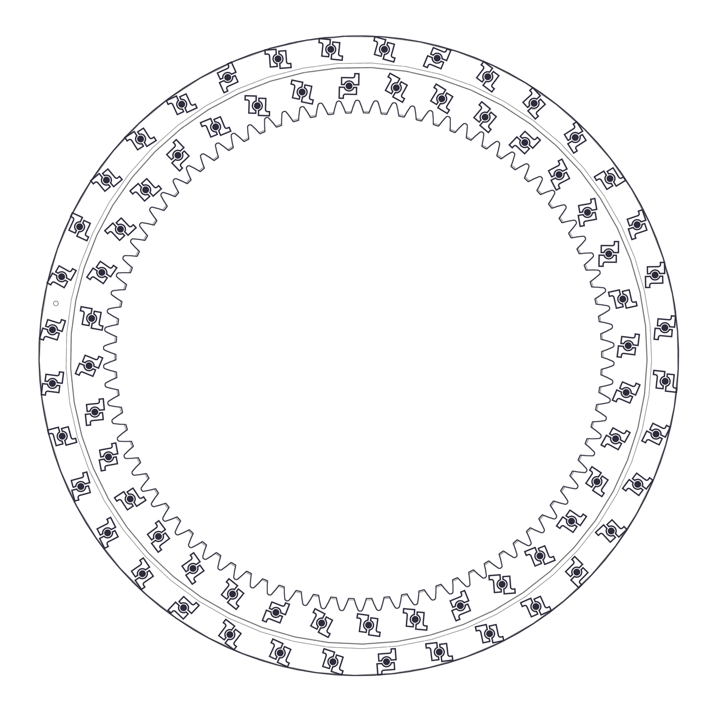 Поворотный подшипник для экскаватора Tongli, 2 тонны