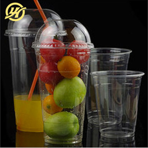 Plastic smoothie cups with lids for wholesale_Disposable plastic cup with lid