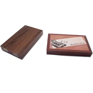 डार्क तह लकड़ी mancala बहु रंग के कांच के मोती के साथ स्मार्ट सामरिक खेल बच्चों और वयस्कों के लिए गोल्डन बीन्स बोर्ड खेल सेट