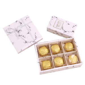 Lãng Mạn Đá Cẩm Thạch Đảng Ủng Hộ Giấy Bao Bì Quà Tặng Mooncake <span class=keywords><strong>Box</strong></span> - Product Image 4