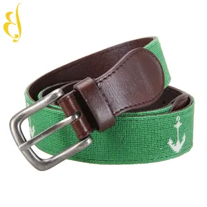 High-quality genuine skin embroidery men buckle leather belt