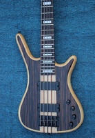 5 String Active Pickup Neck Through Body Electric Bass Guitar with Rosewood Veneer Cover