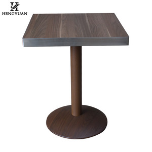 Nhà hàng với đơn giản bảng duy nhất chân sắt chân + HPL hàng đầu vuông bảng - Product Image 1