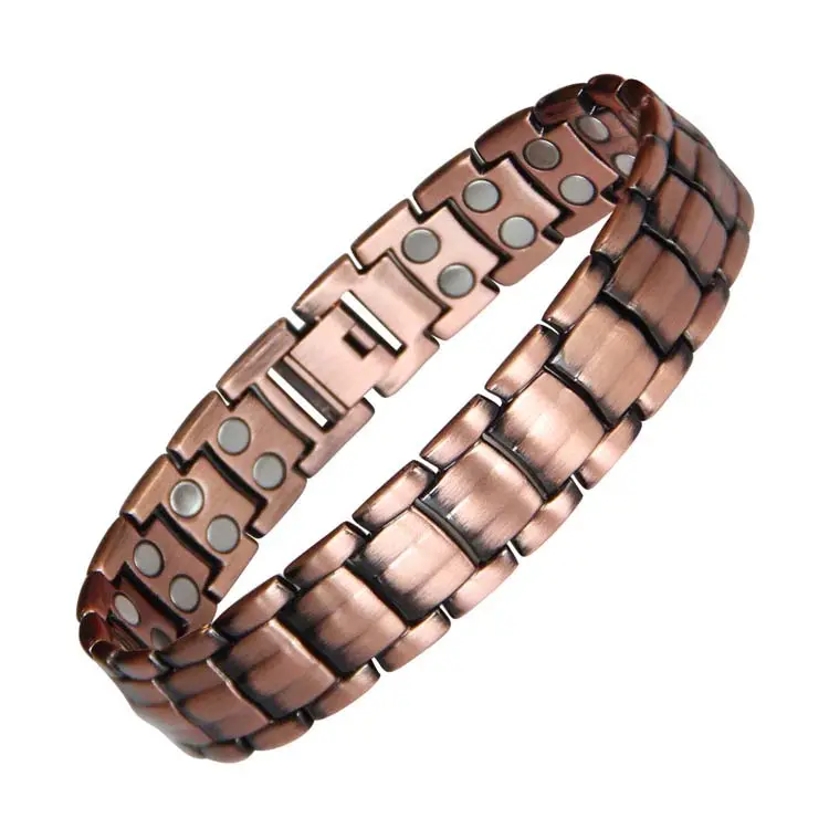 New Fashion Design Messing Schmuck Großhandel Lager Custom Men Health Copper Alle Magnet armband