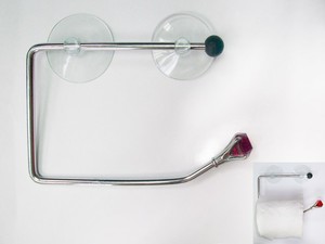 Porte-brosse de toilette en tube métallique de forme ovale - Product Image 4