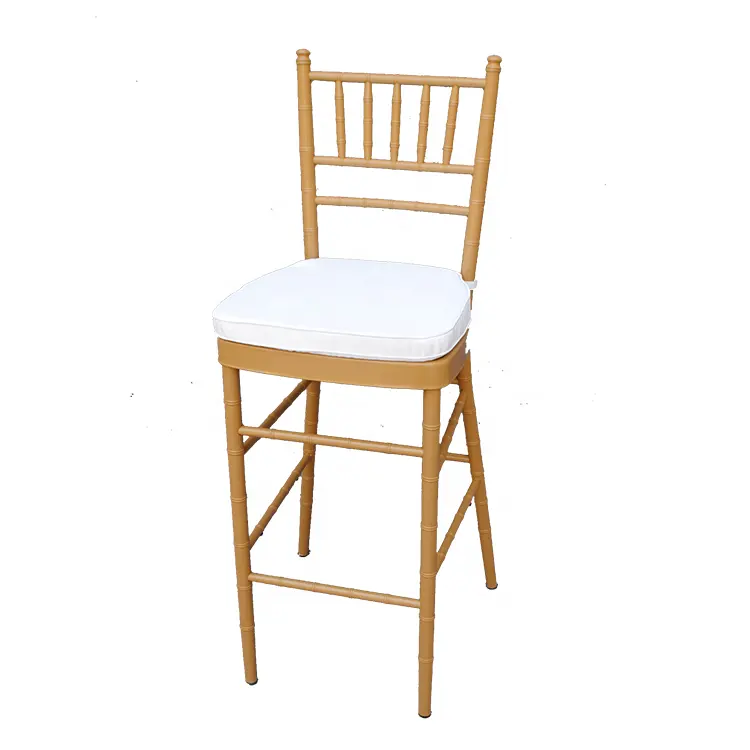 YCX-A101 Good quality and durable bamboo high chair metal bamboo bar stool