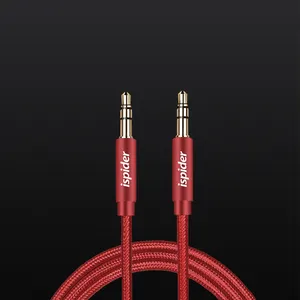 Trenzada Durable cable de audio de 3,5mm estéreo macho a macho cable de audio del coche
