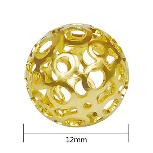 Venta al por mayor latón hollow filigrana granos para joyería fabricación - Product Image 3