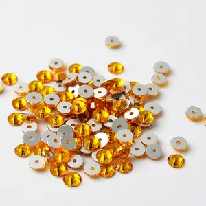 3mm 4mm 5mm 6mm Sew On Rhines Crystals round Lochrose Sequins stone