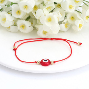 Rosso corda tessuto promozionale braccialetto occhio braccialetto tessuto promozionale paio braccialetto - Product Image 6