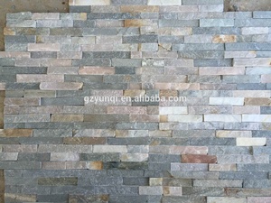 Geel Kwartsiet Natuurlijk Decoratief Stenen Fineer Wandpaneel Culturele Leisteen Uitstekende Erosiebestendigheid Zuur Antacidum Resistent - Product Image 6