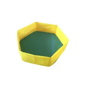 yellow color pvc foldable dog pool bathing tub pet pool pet swimming pool