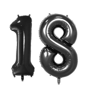 High Quality 40 inch Ballons Birthday Party Black Helium Number &quot;40&quot; Wedding Decoration Party Balloons Foil Balloons