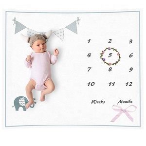 <span class=keywords><strong>Couverture</strong></span> de <span class=keywords><strong>bébé</strong></span> en coton biologique 100% douce de couleur bleue pour la photographie, accessoire personnalisé mignon pour <span class=keywords><strong>bébé</strong></span> de 12 mois - Product Image 4