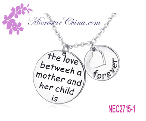 Nouveau arrivé haute qualité stock mode ronde pas cher gravé love you oui <span class=keywords><strong>je</strong></span> aime <span class=keywords><strong>te</strong></span> aime collier - Product Image 5