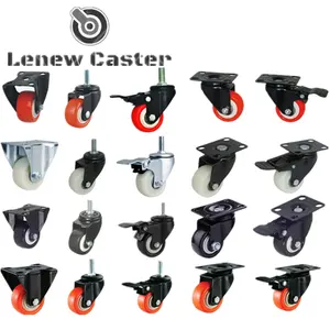 1.5/2/2.5/3 Inch 40/50/63/75 mm Manufacturer Factory of industrial light duty pu polyurethane nylon pvc pp castor caster wheel