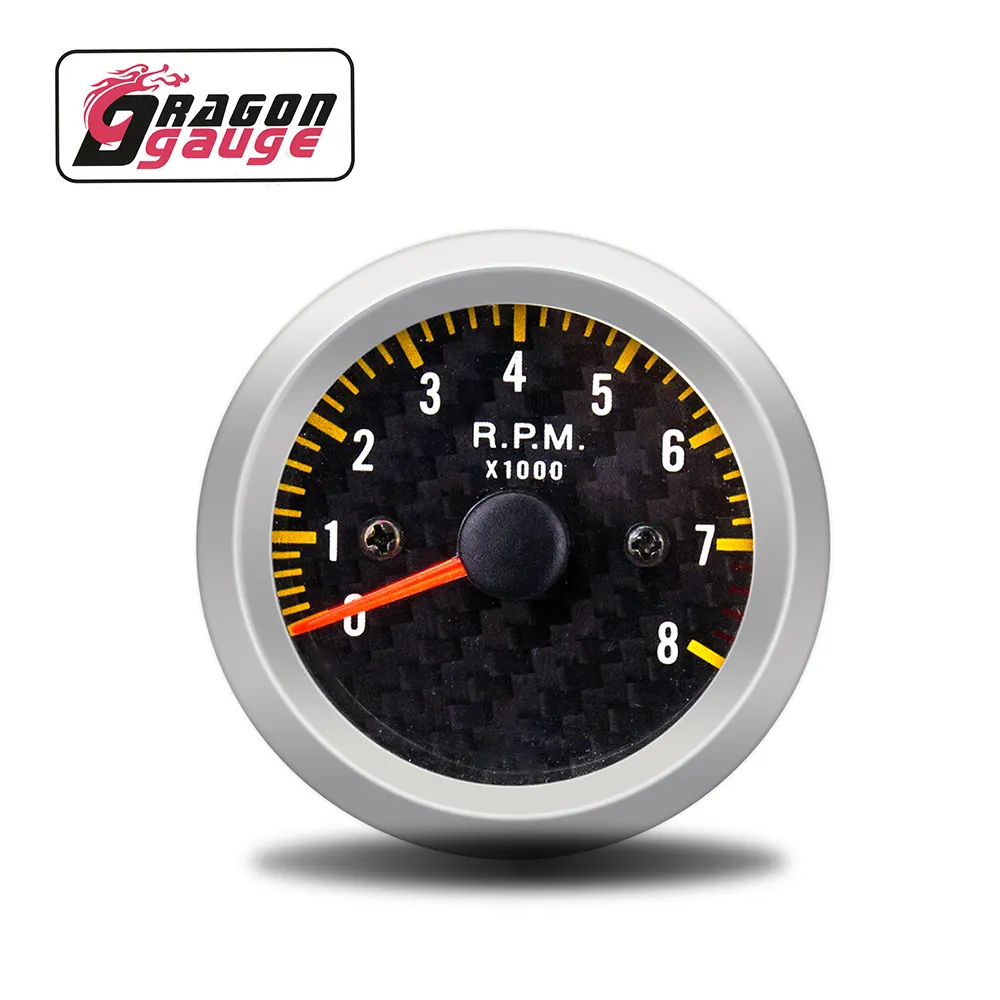 Drago gauge 52 millimetri Universale Digitale LED auto Moto Contagiri con calibro baccelli auto meter 0-8000 RPM gauge carbonio Tatuaggi (6050)