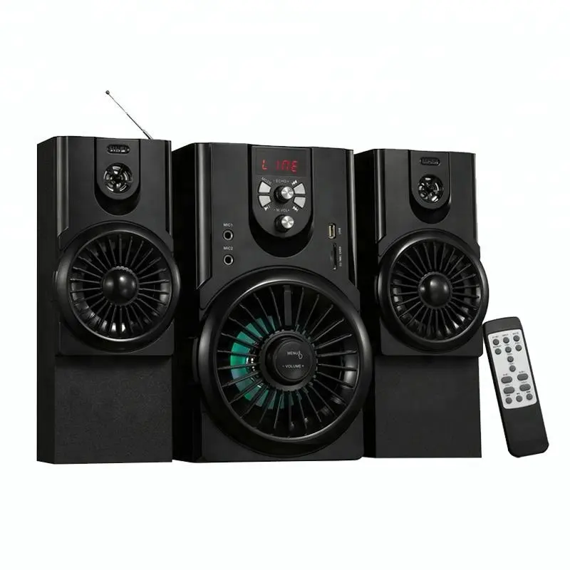 2.1CH cool computer multimedia woofer goedkope draadloze computer speakers met USB/SD/FM/BT functie