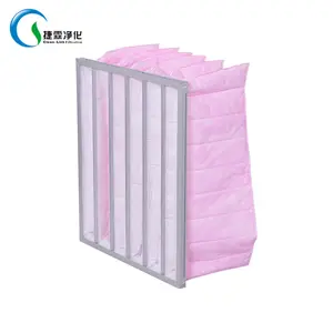Flexibilidad eficacia media del filtro de aire de bolsillo con el material no tejido de la bolsa y filtro de aire industrial