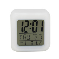 Jam Alarm Timer Digital Persegi Warna-warni untuk Anak, Ukuran Saku, Cocok untuk Perjalanan