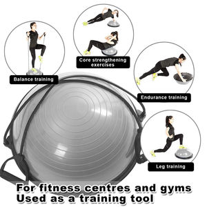 Half Ball Exercise Balance <strong>Trainer</strong> W/resistance Band &amp;<strong>pump</strong> /Yoga/AIr Dome /Fitness - Product Image 2