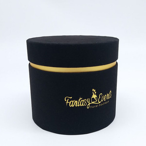 Boîte à chapeaux en velours, <span class=keywords><strong>ronde</strong></span> décorative, avec poignées, cylindre pour chapeaux, vente en gros - Product Image 4