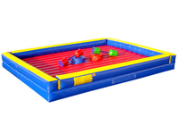 Arène de joute de gladiateurs gonflable avec bâtons à vendre, jeu de taureau mécanique gonflable à bascule