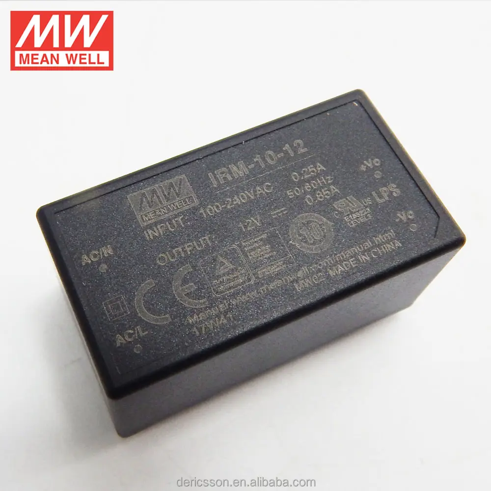 Mean Well Miniatuur Ingekapseld Open Frame 10W 12V Voeding IRM-10-12