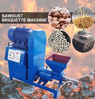 Machine de Compression de Bûchettes de Sciure 300 kg/h, Petite Machine à Bûchettes de Charbon de Bois de Sciure