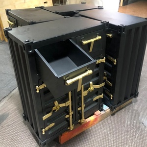 Tavolo Console in Stile Container con Cassetti, Dimensioni e Colore Personalizzabili, Mobile da Ufficio - Product Image 4