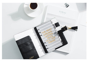 Organizador personalizado de mariposa negra, hermosa <span class=keywords><strong>agenda</strong></span> de cuero, cuaderno de impresión, carpeta de anillas, planificador - Product Image 5