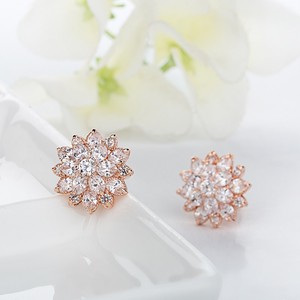 Teemi Cheap <span class=keywords><strong>Rose</strong></span> <span class=keywords><strong>rose</strong></span> plaqué or luxe Excellente claire cubes cadeaux Jour Boucles d'oreilles Bijoux <span class=keywords><strong>de</strong></span> fleurs <span class=keywords><strong>de</strong></span> zircon Femmes V - Product Image 2