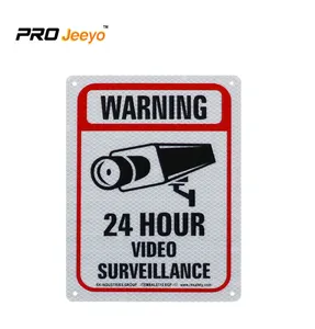 7x10 “防锈，24 小时视频监控铝反光警告 CCTV 标志