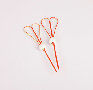 En forme de coeur japonais bambou bâton de cocktail mignon apéritif pics - Product Image 1