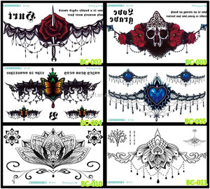 BC-004/Últimas Tendencias 2016, Tatuaje Temporal Sexy de Mariposa para Mujer, Pegatinas de Tatuajes Corporales en el Pecho/Vaginal - Product Image 4