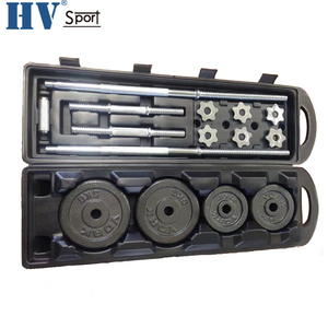 פלסטיק מקרה משקל הרמת 50KG שחור אפייה לכה משקולת ומשקולת סט - Product Image 4