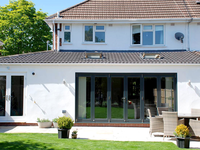 Superhouse FL Standard accordéon porte pliante en aluminium, ouragans, portes d'impact pour les maisons de conteneurs