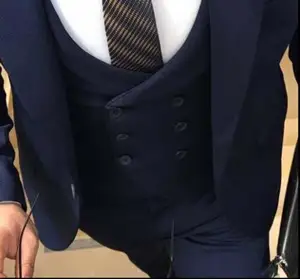 Da sposa e guanti Formale degli uomini di Usura 3 Pezzi Abiti Groomsman Partito Best Man Smoking Su Misura del Cappotto della Giacca Sportiva (Jacket + pantaloni + Vest)